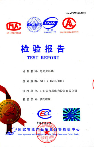 武汉电力变压器检测合格报告